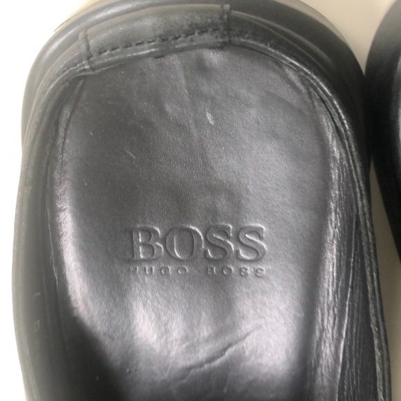 HUGO BOSS Men Black Leather Slides Slippers main image 10